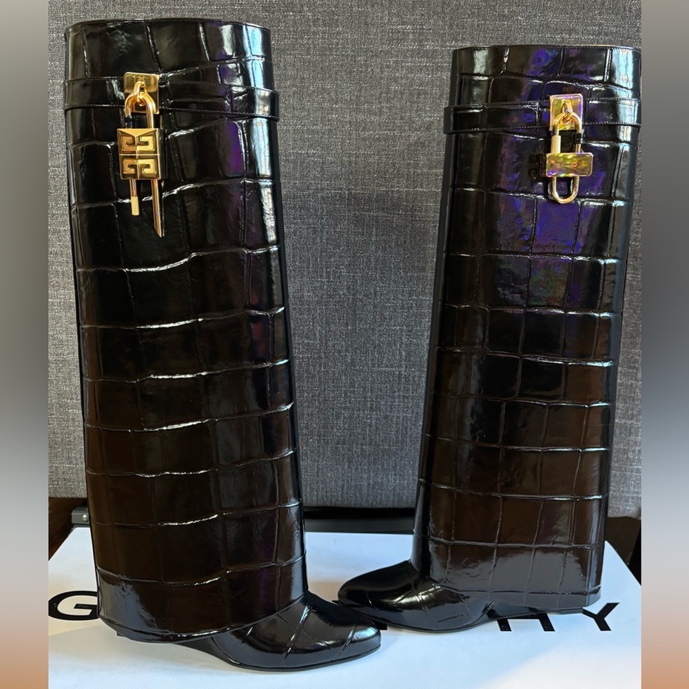 Givenchy Shark Lock Black Boots
